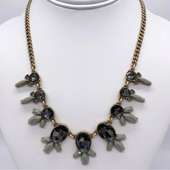 J. Crew Gray Jeweled Necklace - Picture 1 of 3